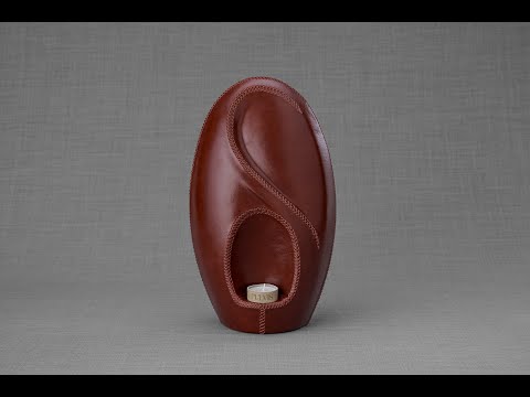 
                  
                    Charger et lire la vidéo dans la visionneuse de la Galerie, Leather Cremation Urn for Ashes &amp;quot;Eternity&amp;quot; - Genuine Leather
                  
                