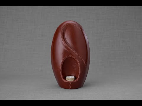 
                  
                    Load and play video in Gallery viewer, Leather Cremation Urn for Ashes &amp;quot;Eternity&amp;quot; - Genuine Leather
                  
                