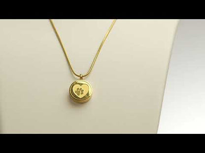 Pet Cremation Necklace – Paw | Stainless Steel | Memorial Jewelry | 