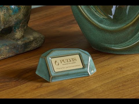 Memorial Name Plate Holder | Ceramic - Handmade by Pulvis Art Urns