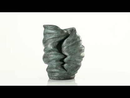 Pulvis Art Urns Exclusive Urn Cast Bronze Cremation Urn "Light" - Green Patina | Exclusive Bronze Urn