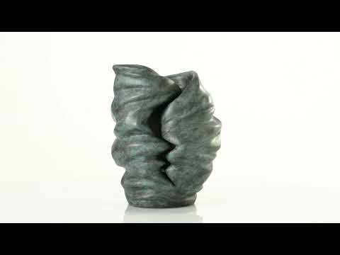 Pulvis Art Urns Exclusive Urn Cast Bronze Cremation Urn "Light" - Green Patina | Exclusive Bronze Urn