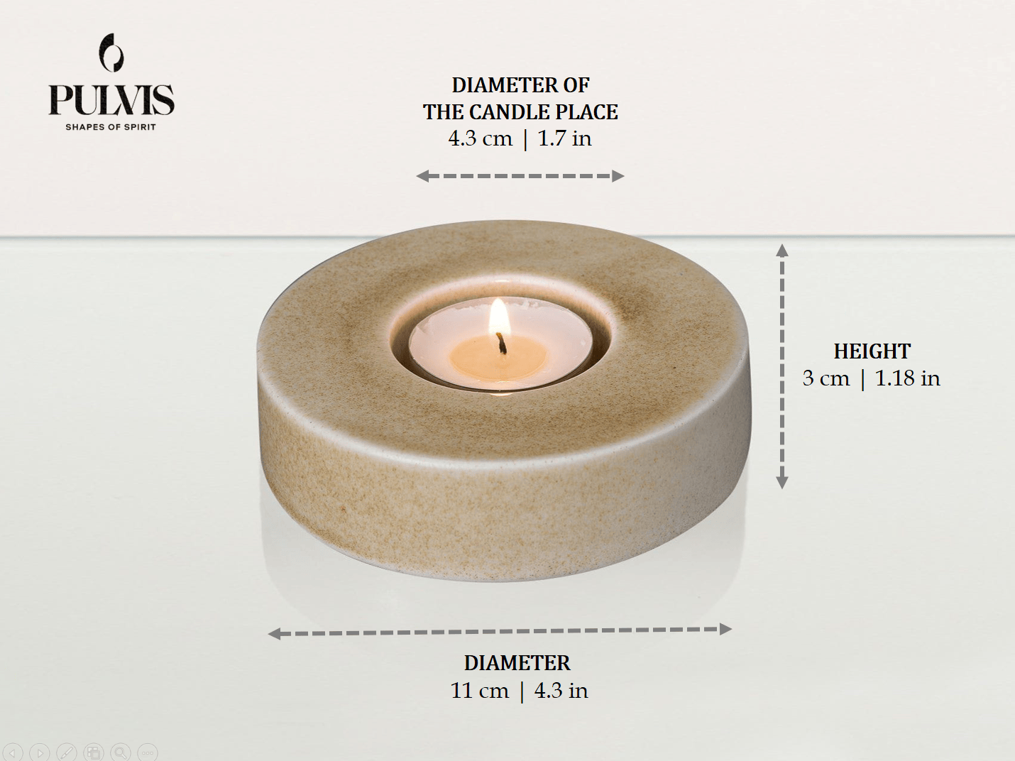 Pulvis Art Urns Accessories Caleo Handmade Candleholder for Cremation Urns -  Sizes