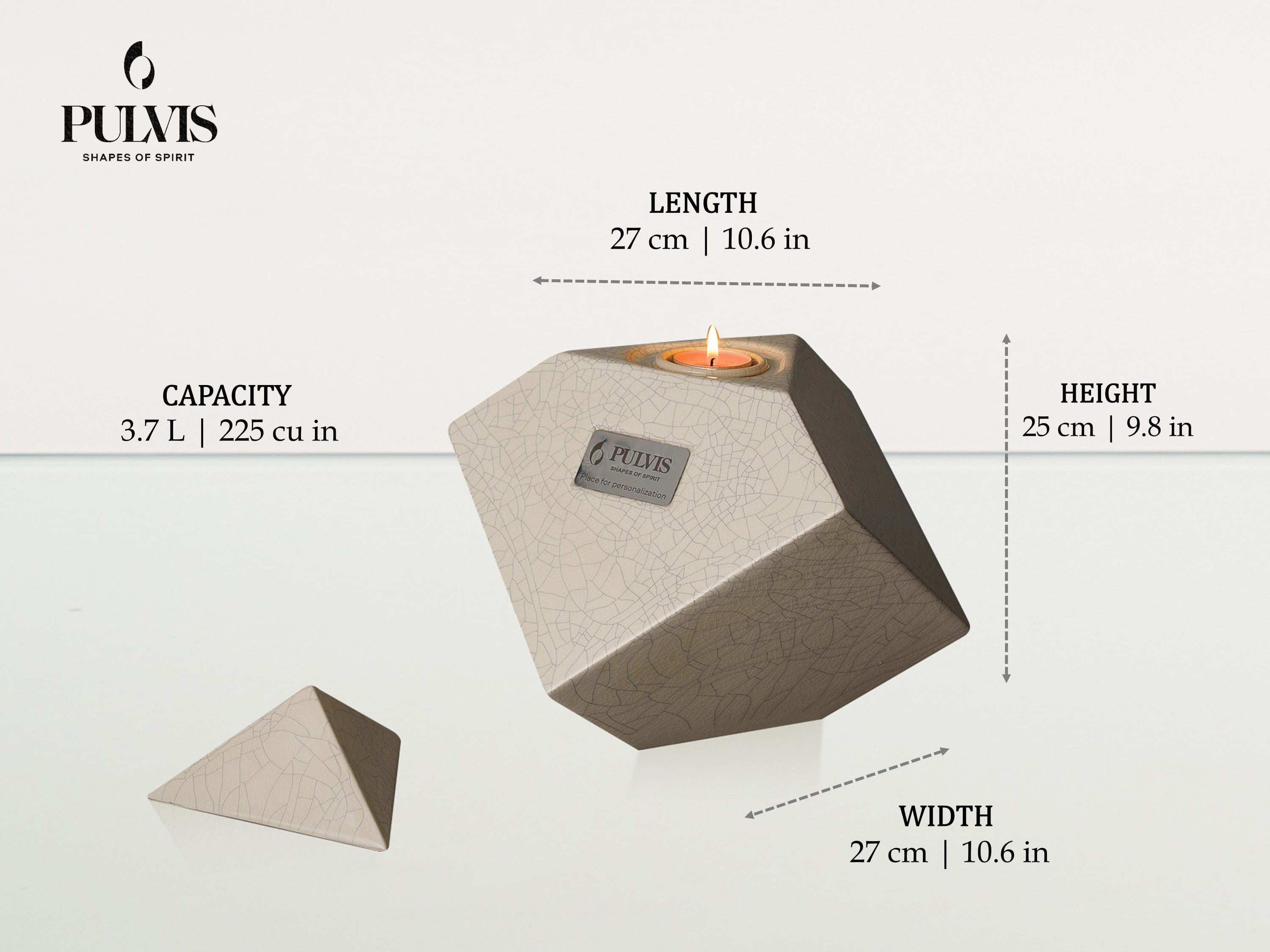 Pulvis Art Urns Adult Size Urn Abstract Cremation Urn for Ashes - Large | sizes