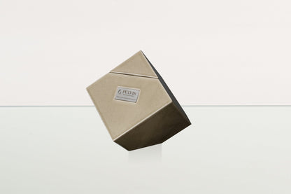 Abstract Handmade Cremation Urn for Ashes - Large | Beige Grey | Ceramic Urn - Pulvis Art Urns