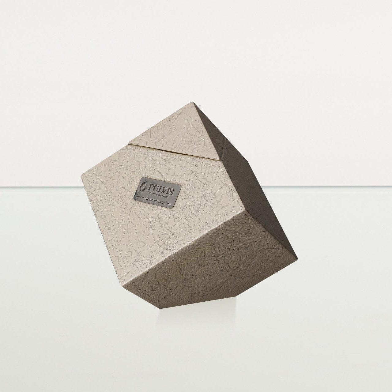 Abstract Handmade Cremation Urn for Ashes - Large | Craquelure | Ceramic Urn - Pulvis Art Urns