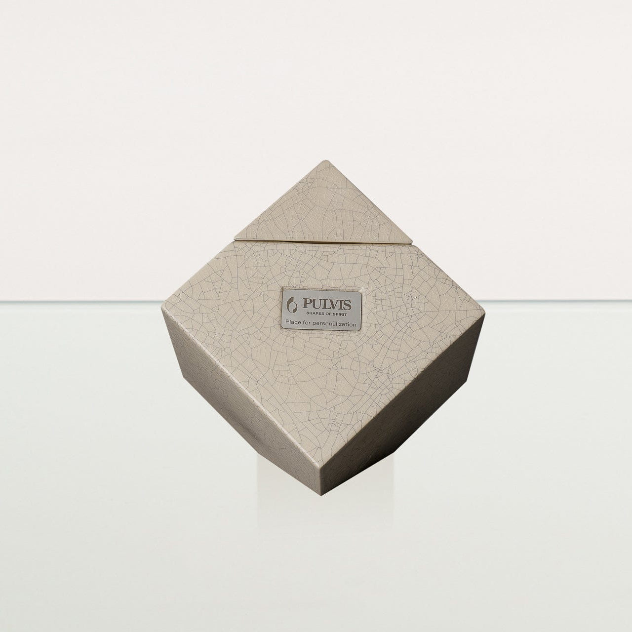 Abstract Handmade Cremation Urn for Ashes - Large | Craquelure | Ceramic Urn - Pulvis Art Urns