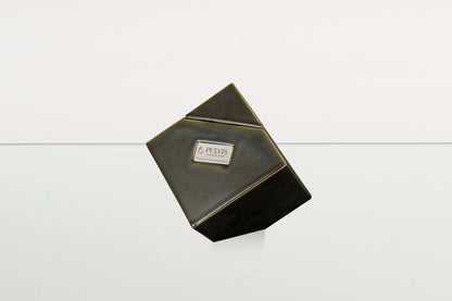 Abstract Handmade Cremation Urn for Ashes - Large | Oily Green | Ceramic Urn - Pulvis Art Urns