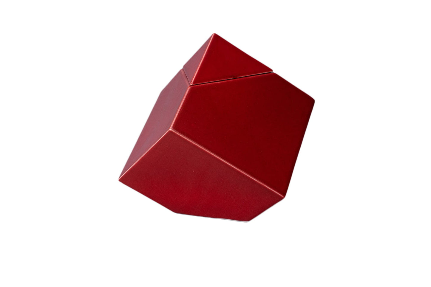 Pulvis Art Urns Adult Size Urn Abstract Handmade Cremation Urn for Ashes - Large | Red | Ceramic