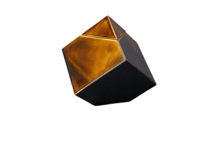 Abstract Handmade Cremation Urn for Ashes - Large | Rusty Brown | Ceramic - Pulvis Art Urns