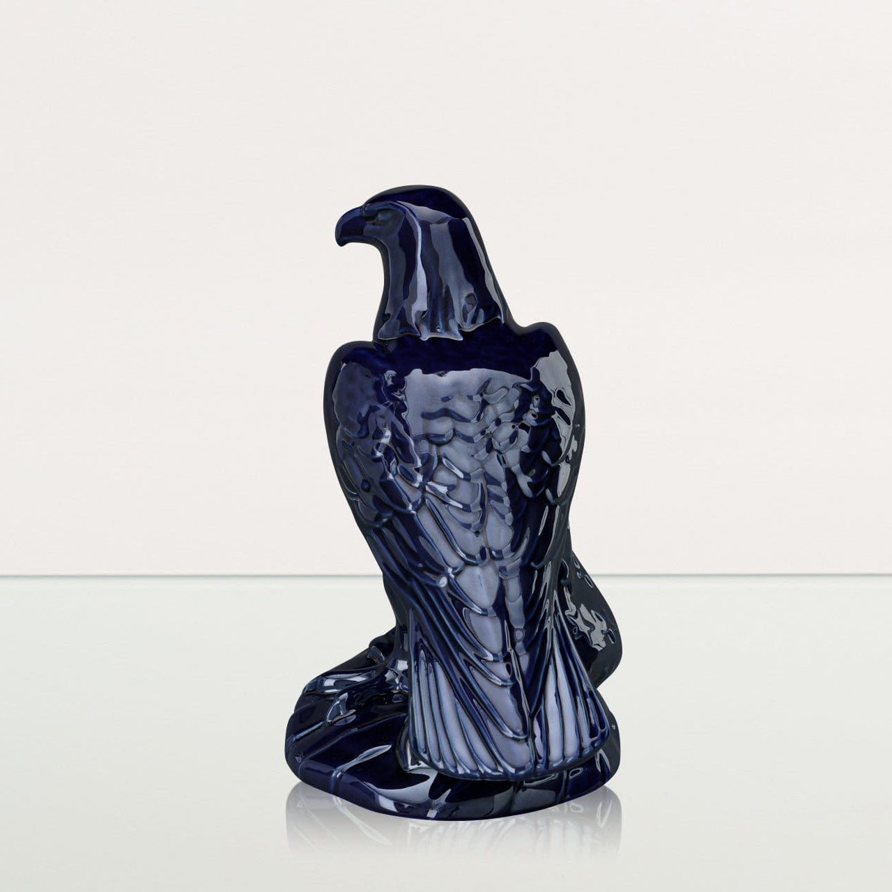 Aquilae Military Memorial For Cremation Ashes - Large | Cobalt Metallic | Ceramic Urn - Pulvis Art Urns