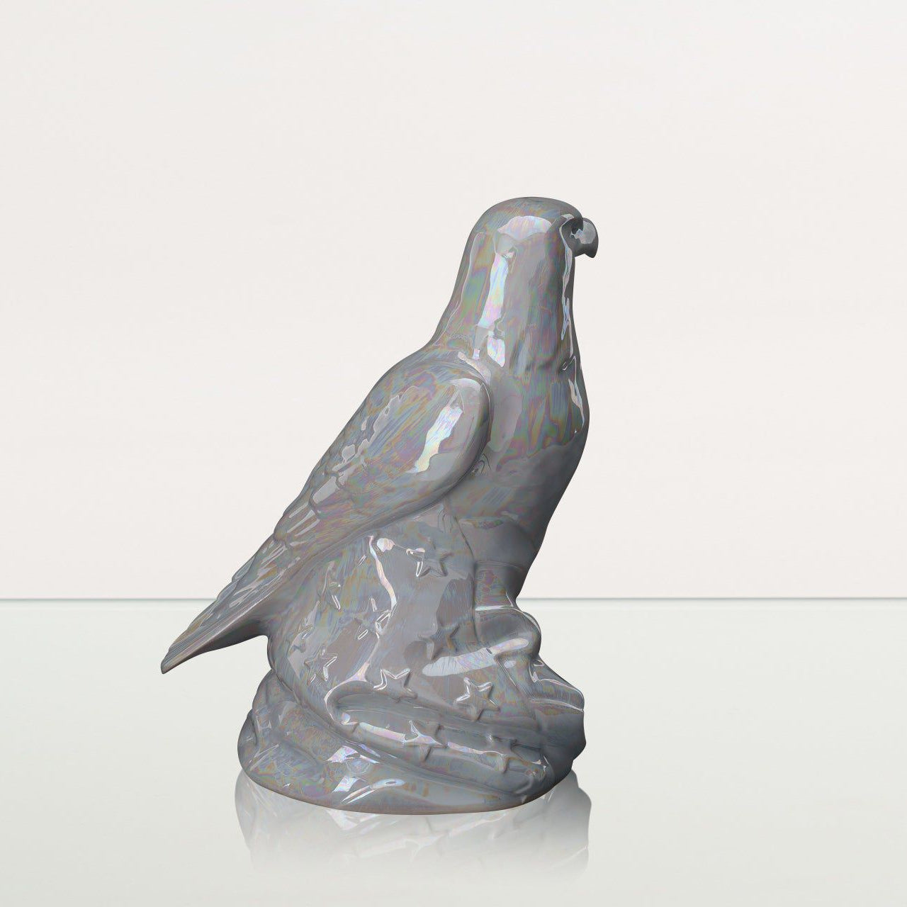 Aquilae Military Memorial For Cremation Ashes - Large | Pearl White | Ceramic Urn - Pulvis Art Urns