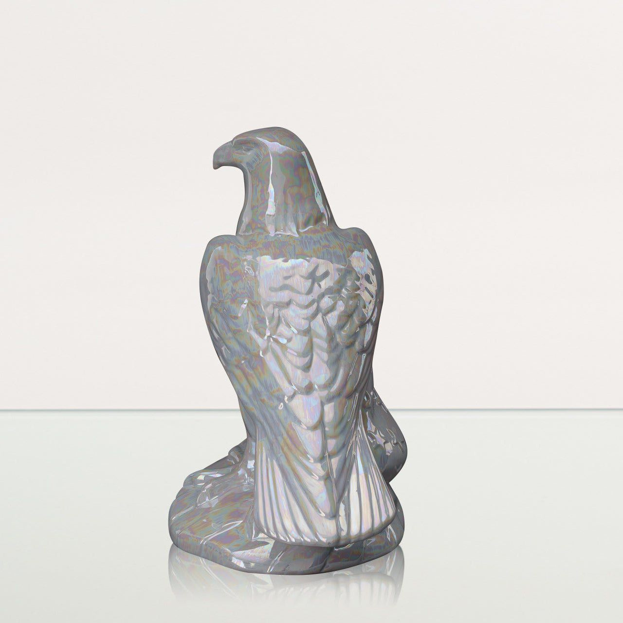 Aquilae Military Memorial For Cremation Ashes - Large | Pearl White | Ceramic Urn - Pulvis Art Urns