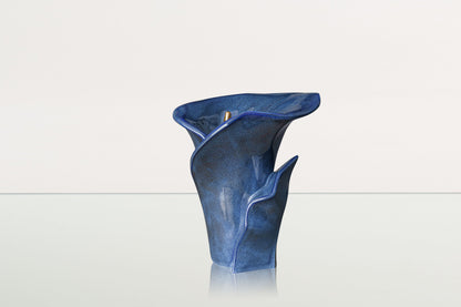 Calla Flower Memorial Urn for Ashes - Medium Urn | Blue Melange - Pulvis Art Urns