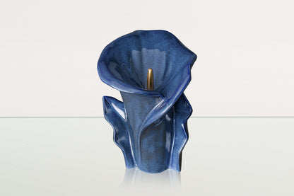 Calla Flower Memorial Urn for Ashes - Medium Urn | Blue Melange - Pulvis Art Urns