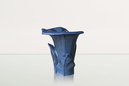 Calla Flower Memorial Urn for Ashes - Medium Urn | Blue Melange - Pulvis Art Urns