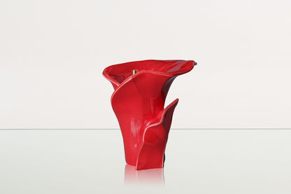 Calla Flower Memorial Urn for Ashes - Medium Urn | Red - Pulvis Art Urns