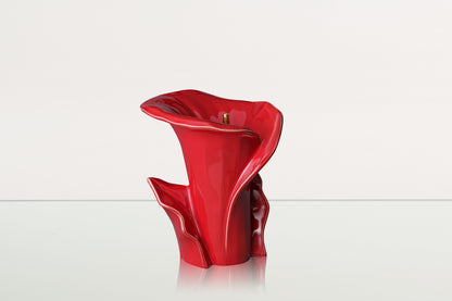 Calla Flower Memorial Urn for Ashes - Medium Urn | Red - Pulvis Art Urns