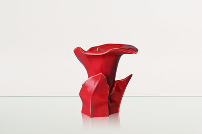 Calla Flower Memorial Urn for Ashes - Medium Urn | Red - Pulvis Art Urns