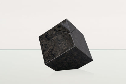 Carbon Fiber Cremation Urn "Abstract" - Forged Carbon Urn - Pulvis Art Urns