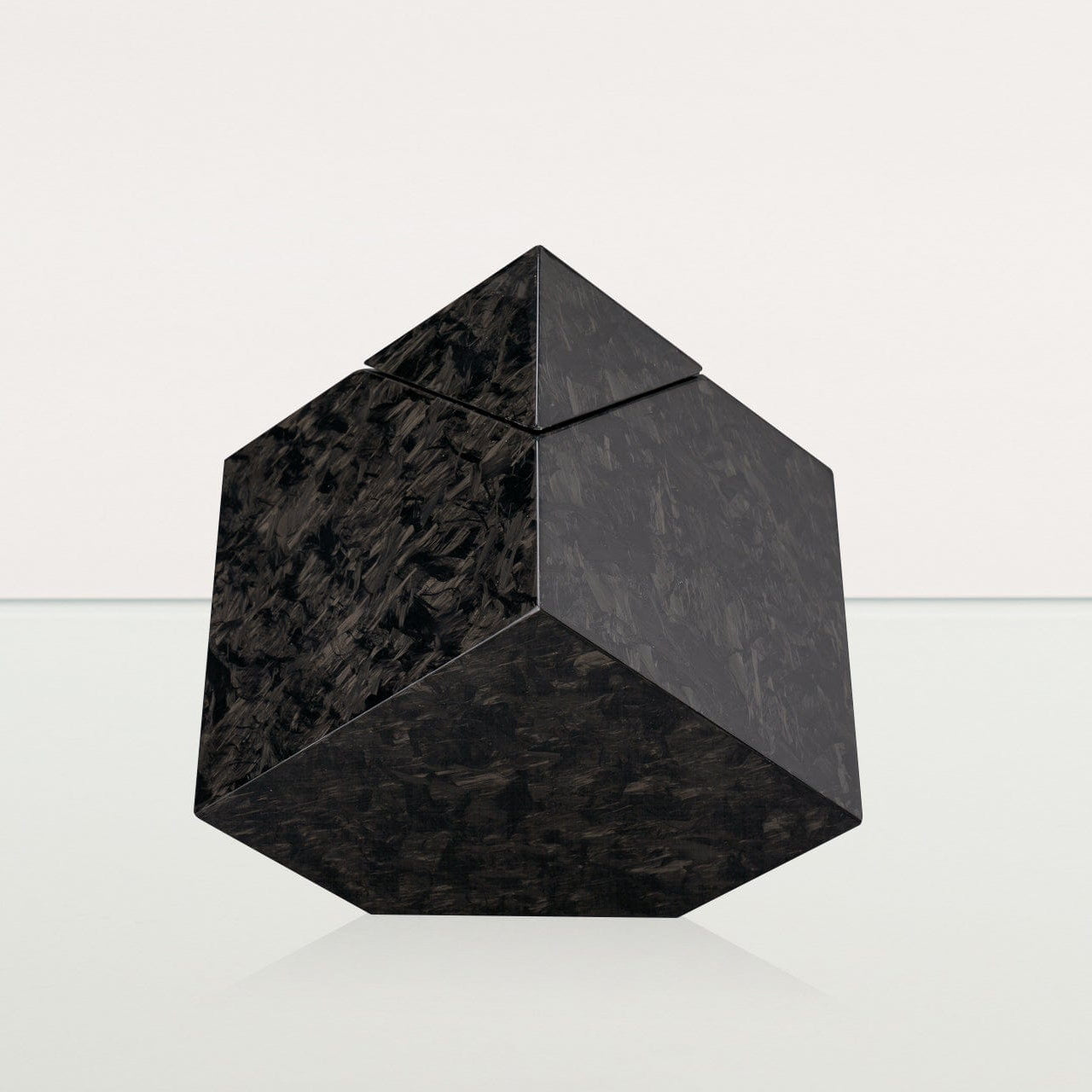 Carbon Fiber Cremation Urn "Abstract" - Forged Carbon Urn - Pulvis Art Urns