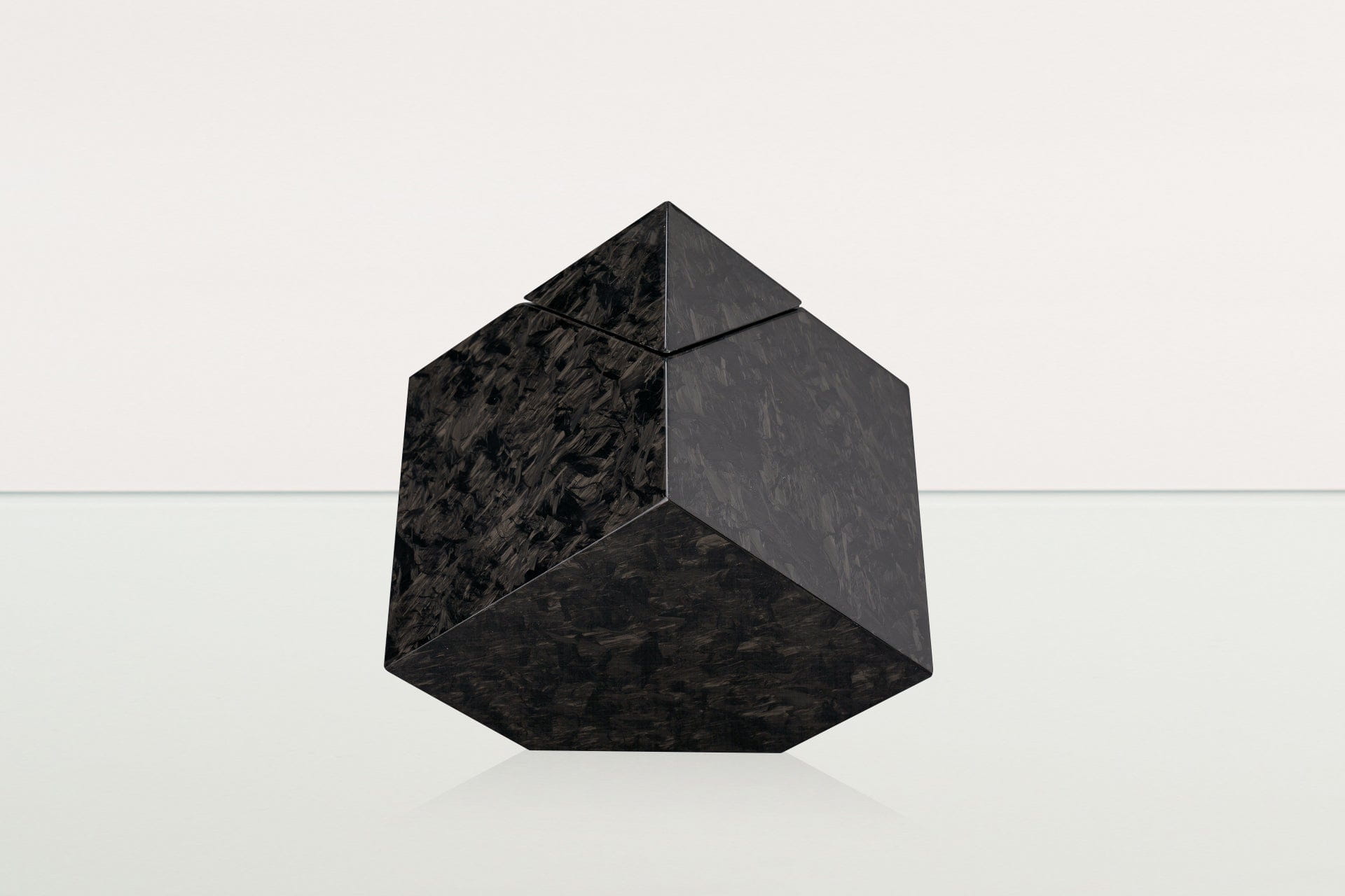 Carbon Fiber Cremation Urn "Abstract" - Forged Carbon Urn - Pulvis Art Urns