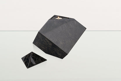 Carbon Fiber Cremation Urn "Abstract" - Forged Carbon Urn - Pulvis Art Urns