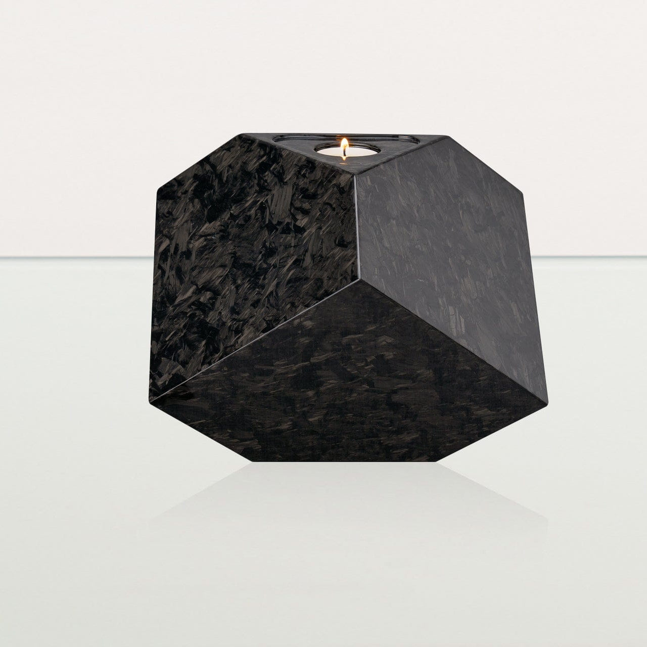 Carbon Fiber Cremation Urn "Abstract" - Forged Carbon Urn - Pulvis Art Urns