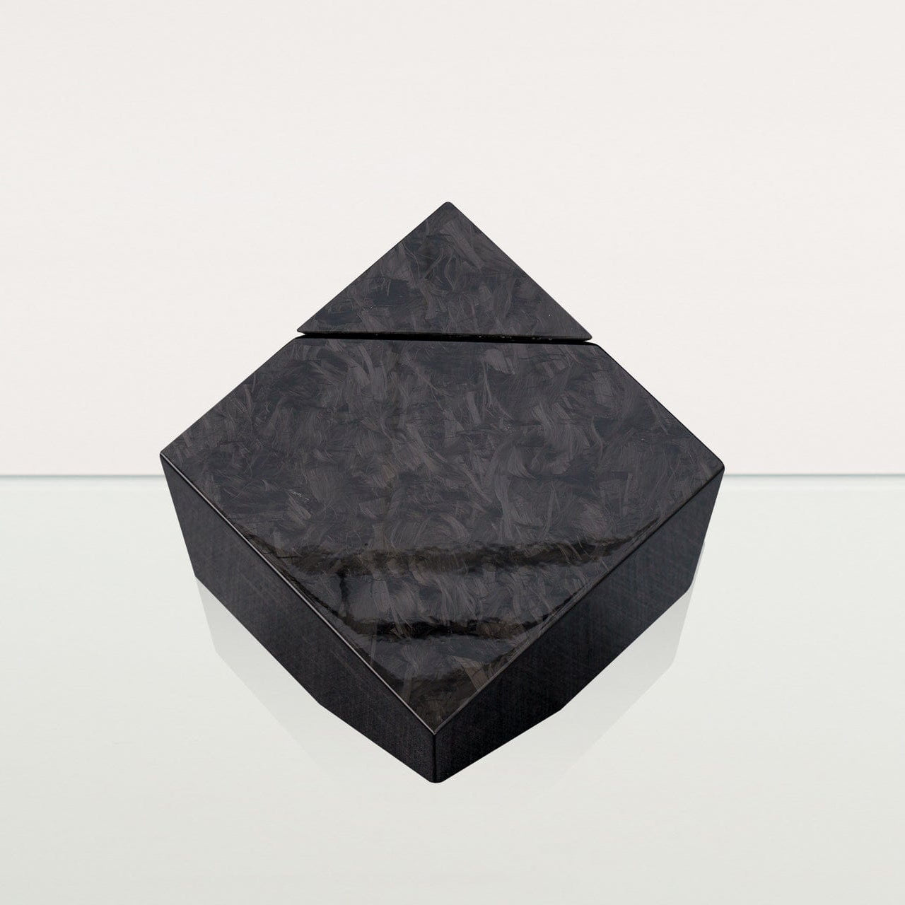 Carbon Fiber Cremation Urn "Abstract" - Forged Carbon Urn - Pulvis Art Urns