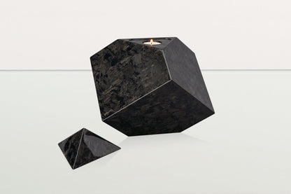 Carbon Fiber Cremation Urn "Abstract" - Forged Carbon Urn - Pulvis Art Urns