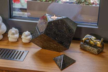 Carbon Fiber Cremation Urn "Abstract" - Forged Carbon Urn - Pulvis Art Urns