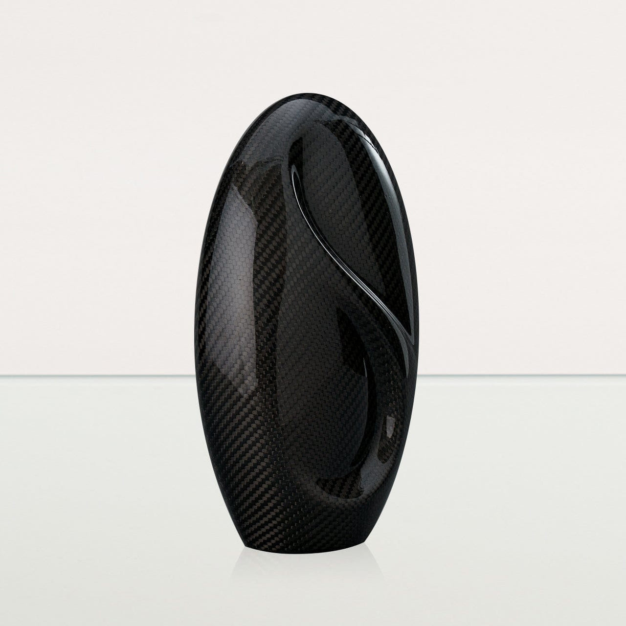 Carbon Fiber Cremation Urn "Eternity" - Twill Weave Carbon | Black Urn - Pulvis Art Urns