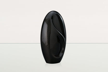 Carbon Fiber Cremation Urn "Eternity" - Twill Weave Carbon | Black Urn - Pulvis Art Urns