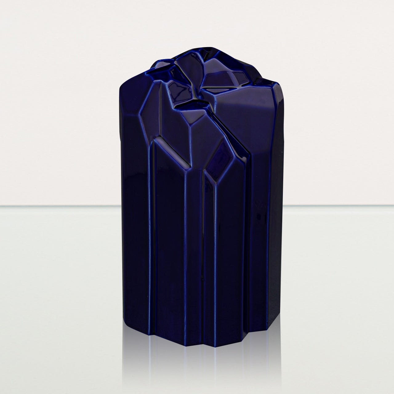 Cremation Candle Urn for Ashes "Heart" - Large | Blue Night | Ceramic Urn - Pulvis Art Urns