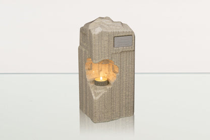 Cremation Candle Urn for Ashes "Heart" - Large | Craquelure | Ceramic Urn - Pulvis Art Urns