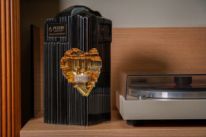 Cremation Candle Urn for Ashes "Heart" - Large | Lamp Black | Ceramic Urn - Pulvis Art Urns