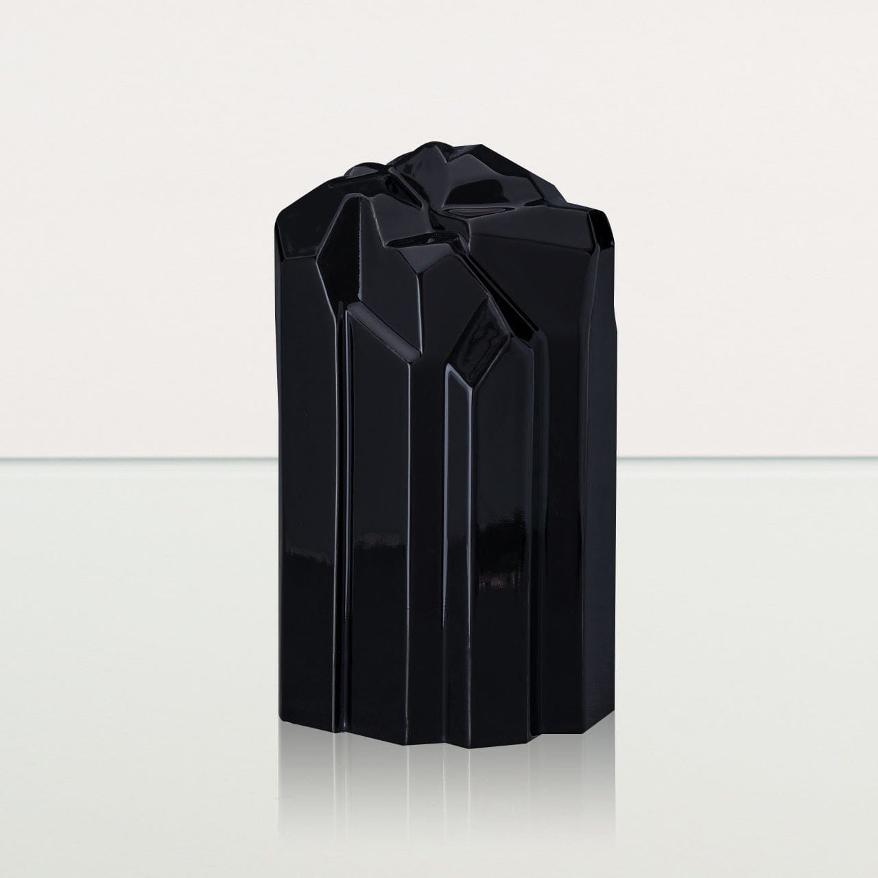 Cremation Candle Urn for Ashes "Heart" - Large | Lamp Black | Ceramic Urn - Pulvis Art Urns