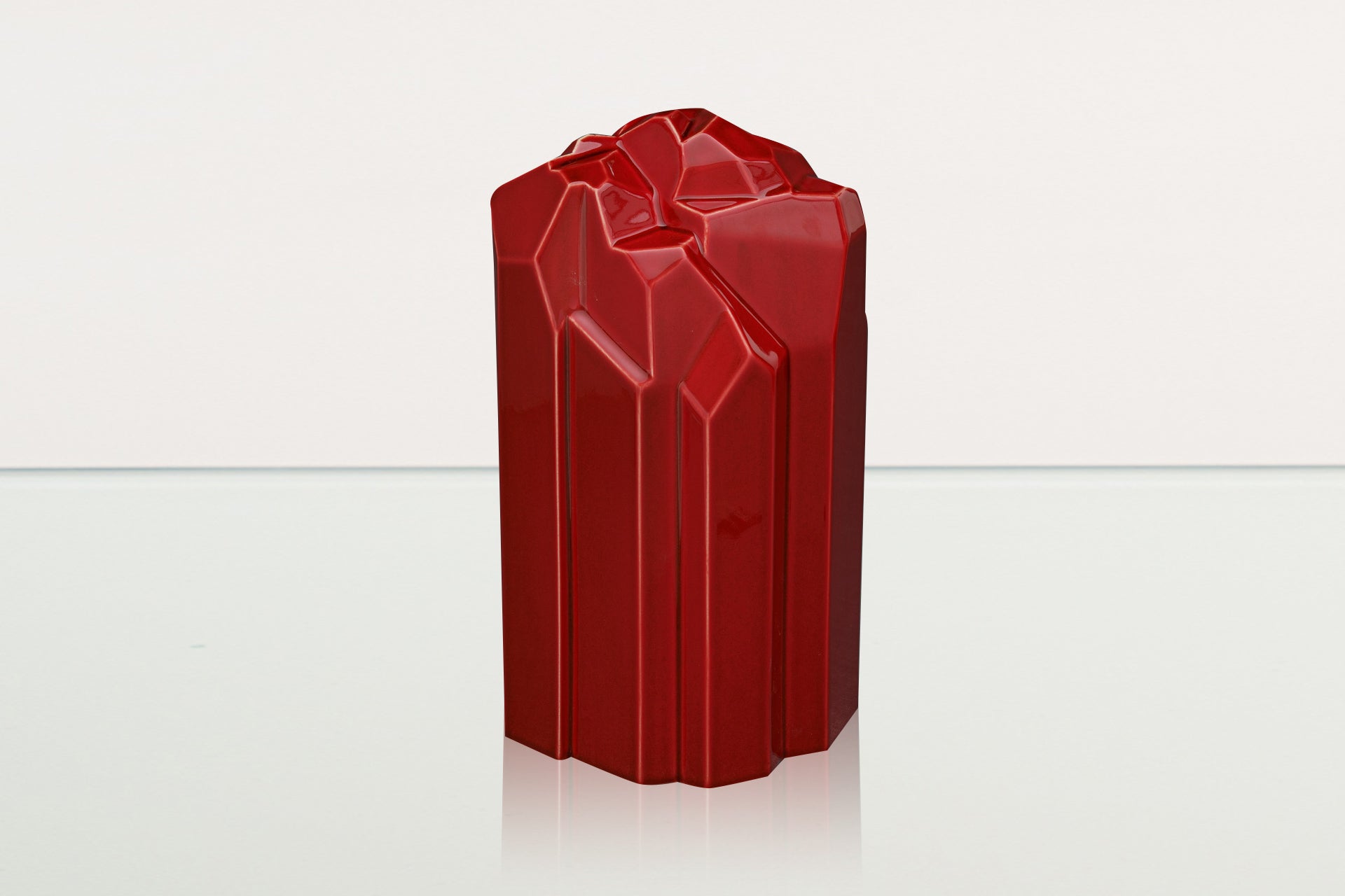 Cremation Candle Urn for Ashes "Heart" - Large | Red | Ceramic Urn - Pulvis Art Urns