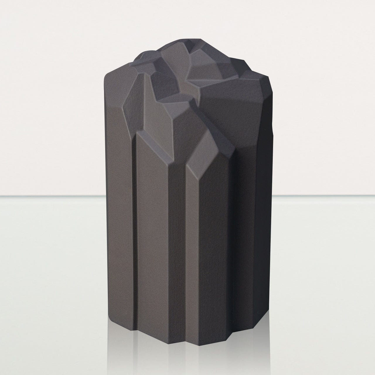 Cremation Candle Urn for Ashes "Heart" - Large Urn | Grey Matte | Ceramic - Pulvis Art Urns