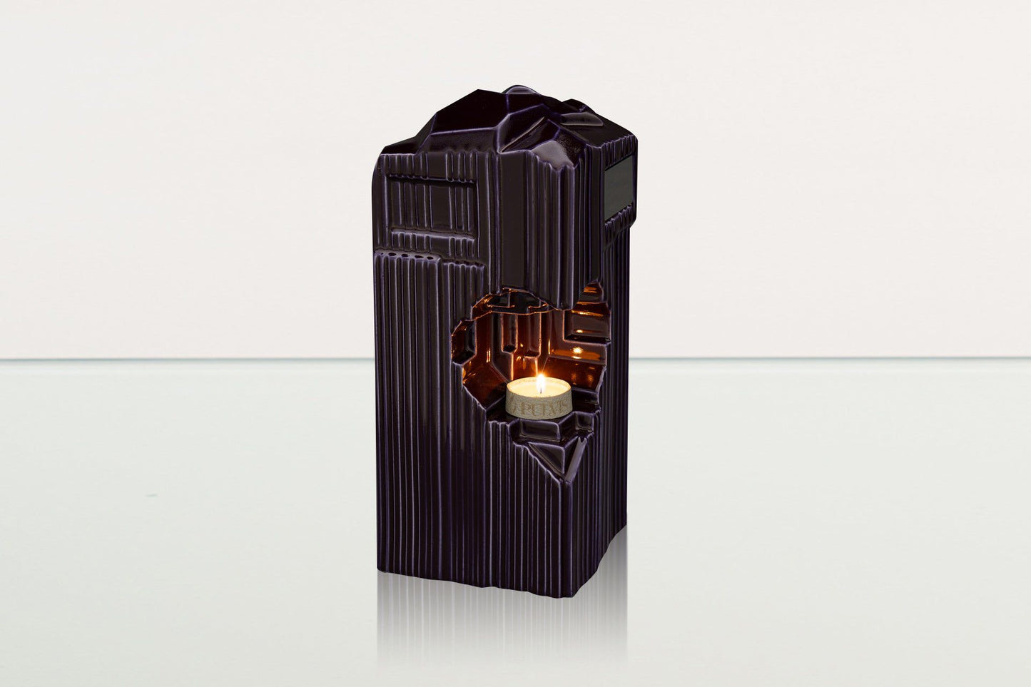 
                  
                    Pulvis Art Urns Adult Size Urn Cremation Candle Urn for Ashes "Heart" - Large | Violet | Ceramic Urn
                  
                