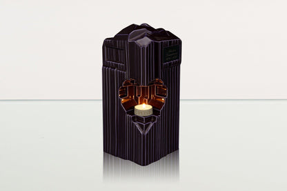 Cremation Candle Urn for Ashes "Heart" - Large | Violet | Ceramic Urn - Pulvis Art Urns