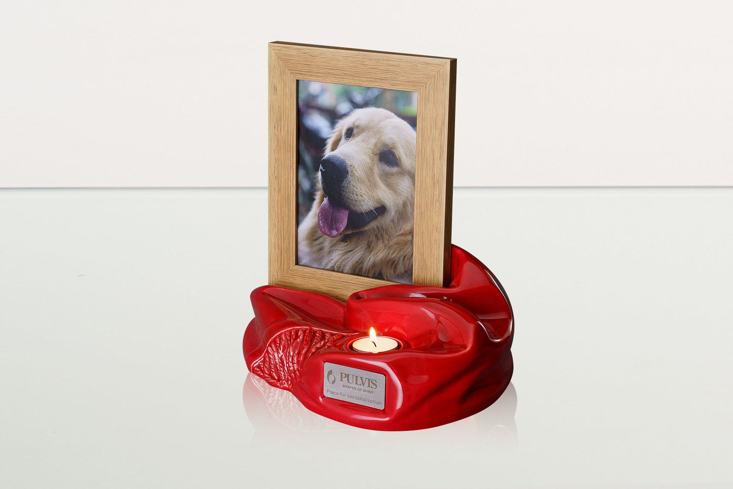 
                  
                    Pulvis Art Urns Adult Size Urn Cremation Urn "Cozy" - Glossy Red | Ceramic Picture Frame Urn
                  
                