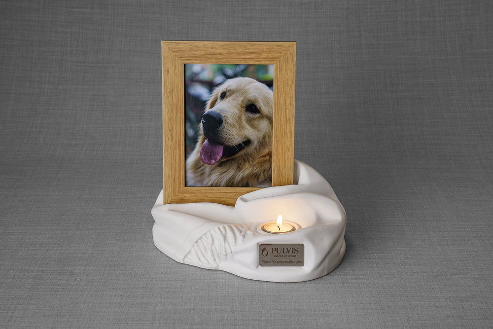 
                  
                    Pulvis Art Urns Adult Size Urn Cremation Urn "Cozy" - White Matte | Ceramic Picture Frame Urn
                  
                