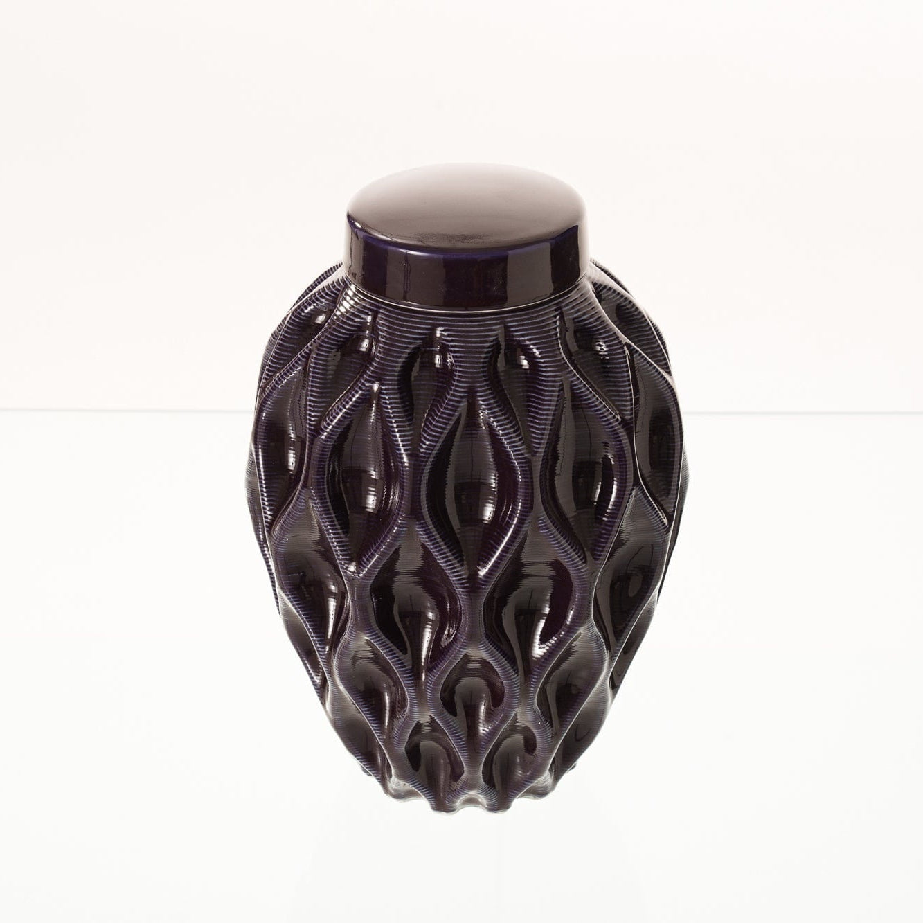 Cremation Urn "Echo" - 3D Printed Ceramic Urn | Violet | Large - Pulvis Art Urns