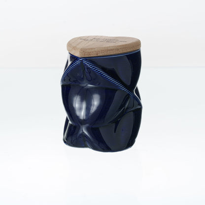 Pulvis Art Urns - Small Size Urn -Cremation Urn "Nexus" - 3D Printed Ceramic Urn | Cobalt Metalic | Keepsake