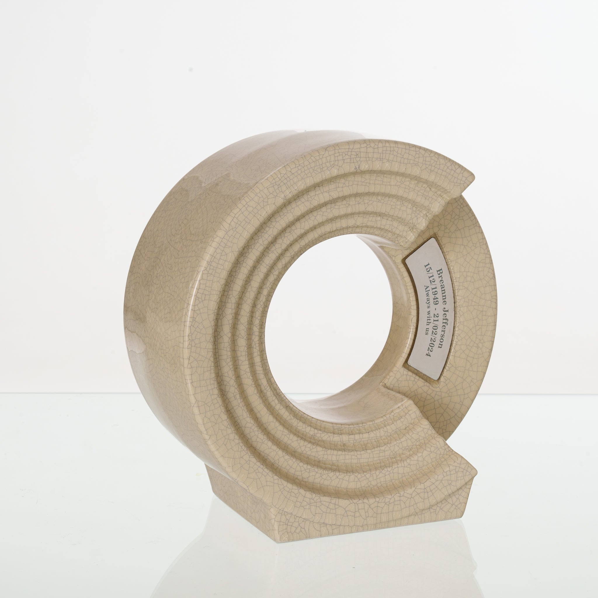 Pulvis Art Urns Adult Size Urn Cremation Urn "Solace" - Adult Memorial Urn | Craquelure | Ceramic