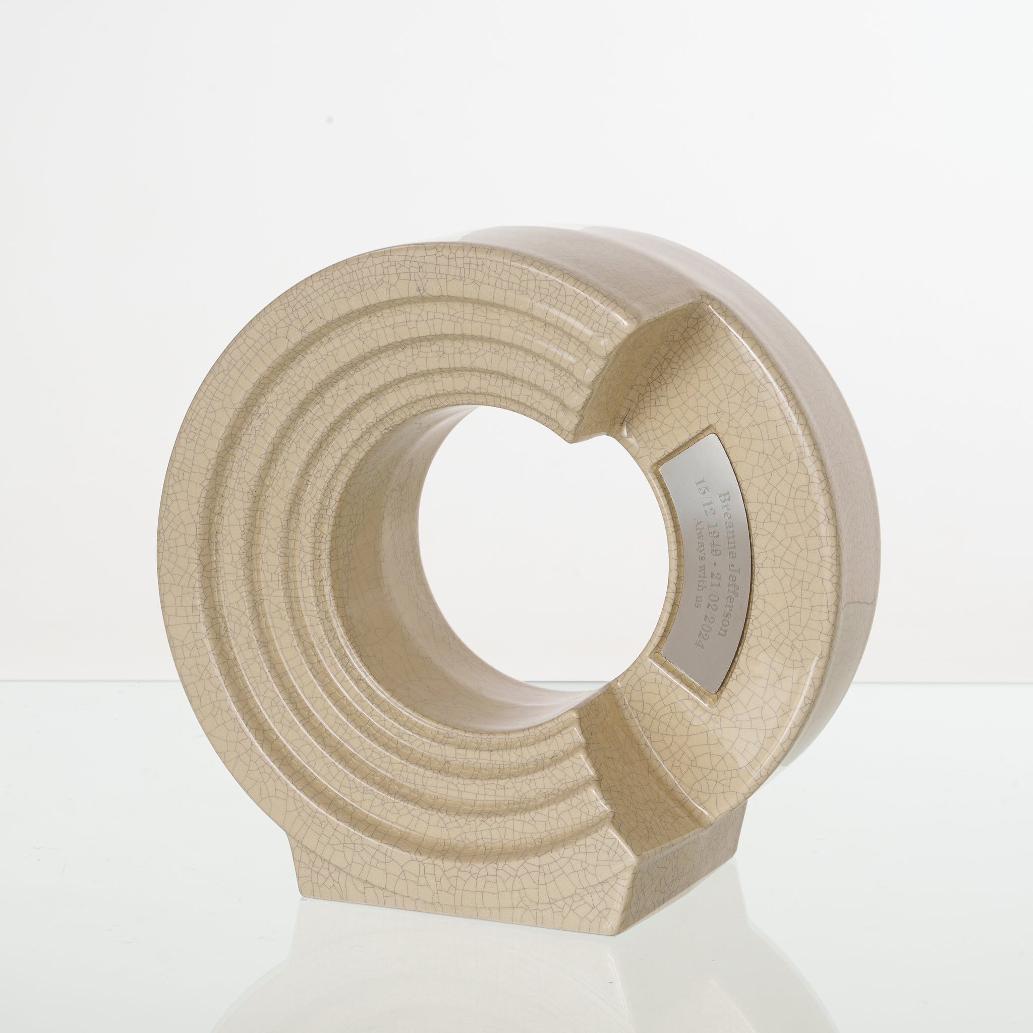 Pulvis Art Urns Adult Size Urn Cremation Urn "Solace" - Adult Memorial Urn | Craquelure | Ceramic