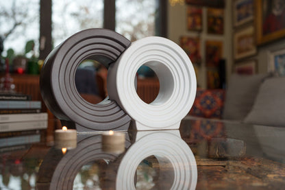 Pulvis Art Urns Adult Size Urn Cremation Urn "Solace" - Adult Memorial Urn | Gray Matte | Ceramic