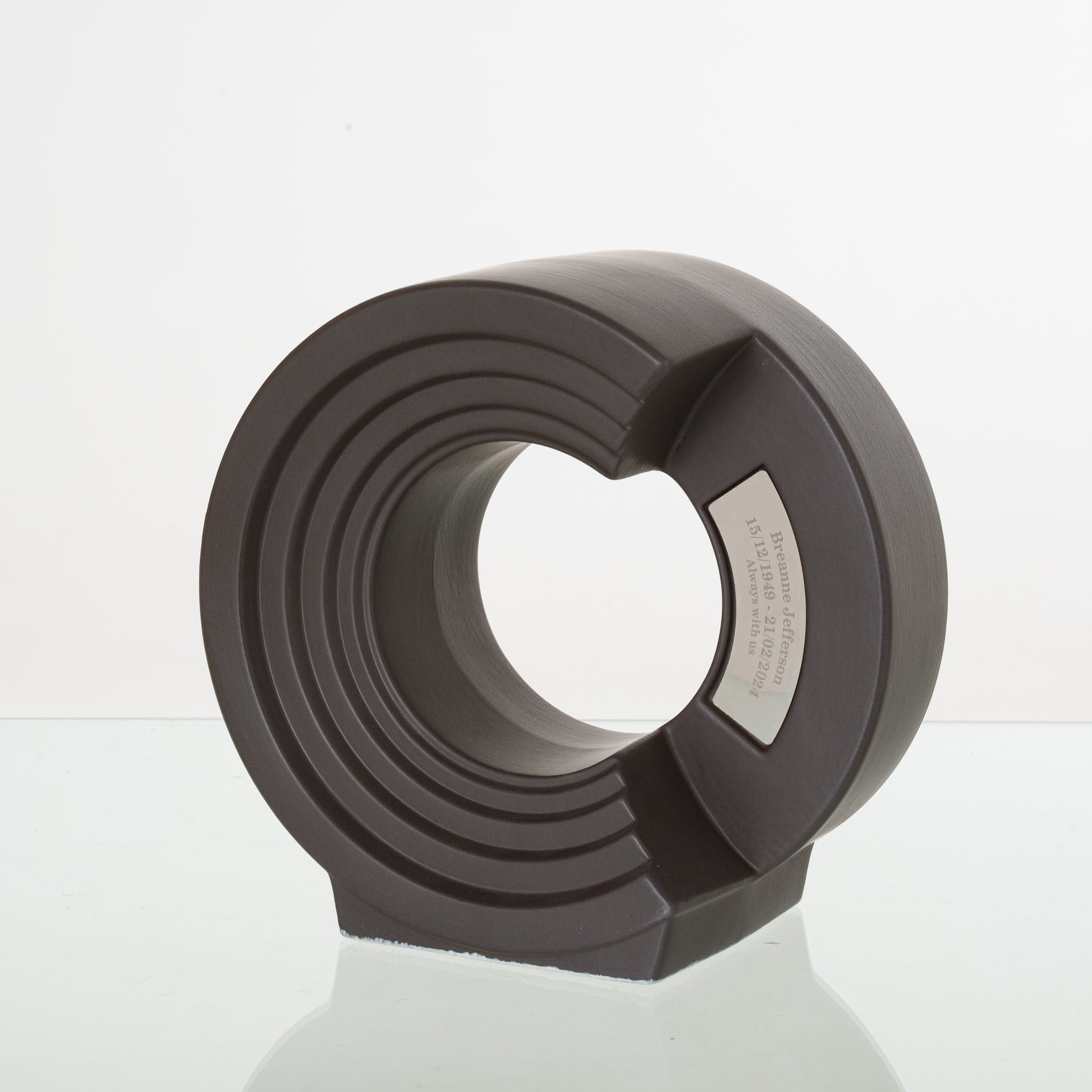 Pulvis Art Urns Adult Size Urn Cremation Urn "Solace" - Adult Memorial Urn | Gray Matte | Ceramic