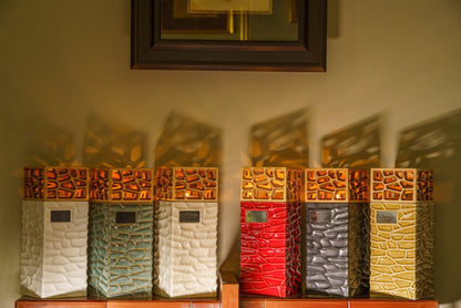 "Everlasting Flame" Cremation Urn for Ashes - Craquelure | Ceramic Urn - Pulvis Art Urns